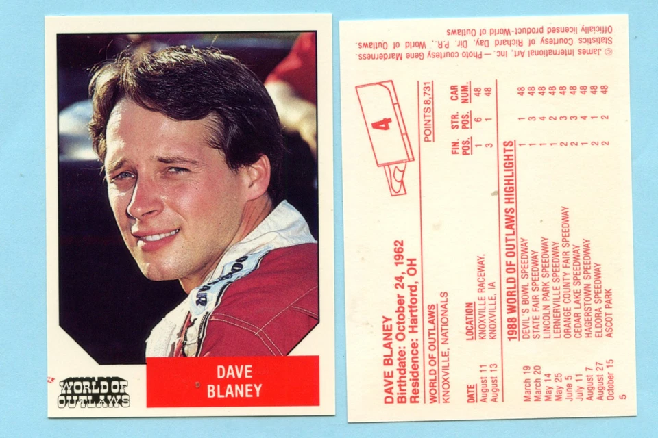 1988 World of Outlaws - Dave Blaney - Image 1 of 1