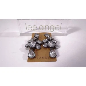 Neiman Marcus Women's Gunmetal Gemstone Snowflake Drama Drop Earrings NWT 98 - Picture 1 of 4