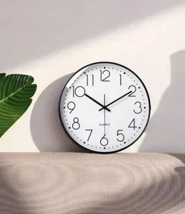 12 In Silent Wall Clock vintage Classic Design Quartz Home Decor Battery - Picture 1 of 7