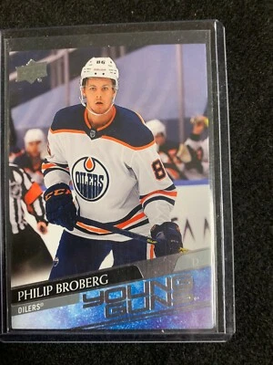 2020 Upper Deck Hockey Series 1 Young Guns Philip Broberg #204 Oilers - Image 1 of 2