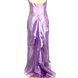 Jessica McClintock Bridal Strapless Lavender Mermaid Evening Dress Ruffles 10 - Picture 1 of 11