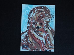 2011 Topps Star Wars Galaxy Chewbacca D. Douglas Sketch #1/1 NMMT+