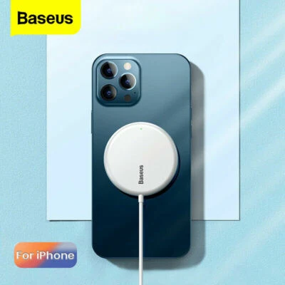 Baseus Mini Magnetic Wireless Charger 15W PD  Charging Pad For iPhone15 14 13 12 - Image 1 of 4