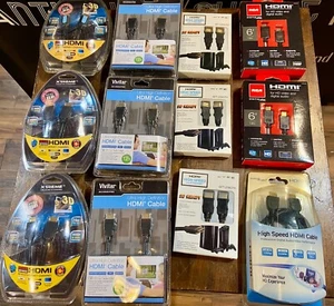 HDMI BOX LOT 15 CABLES NI! ASSORTED LENGTHS FREE USA SHIPPING! - Bild 1 von 2