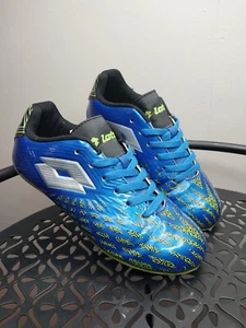 Lotto Campione Soccer Cleats Youth Size 2 US Blue Yellow - Picture 1 of 6