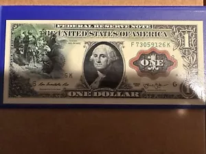 Washington Rainbow Dollar 2013. Mint Uncirculated Bill. Commemorative. 1 Dollar - Picture 1 of 7