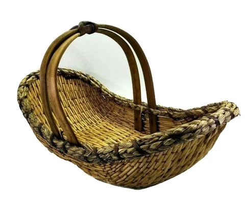 Chinese Grain Basket Handmade Wicker Woven Cover