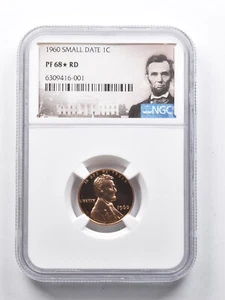 PF68* STAR RD 1960 Lincoln Memorial Cent Small Date NGC *1415 - Picture 1 of 3