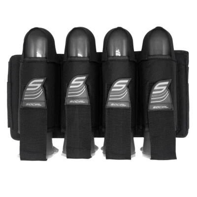 Social Paintball SMPL Pod Pack Harness, 4 Pod Holders Black