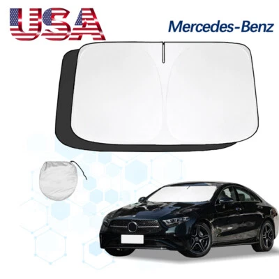 For Mercedes Benz CLS 2004-2017 Car Front Window UV Protect Reflector Sunshade - Image 1 of 4