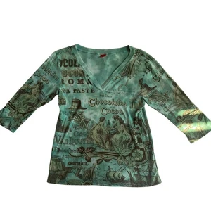 Glima Y2K Women's 'Chocolate" Graphic Shirt Size XL - Picture 1 of 10