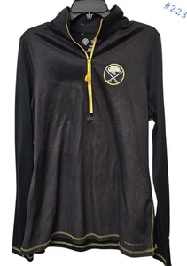 Buffalo Sabres Therma Base  1/4 Zip Pullover Jacket Women's Size XL Black  - Picture 1 of 13