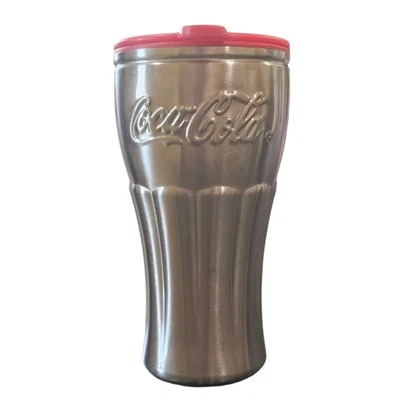 Copo vintage Coca-Cola aço inoxidável isolado 16 oz bebida quente e fria  - Imagem 1 de 4
