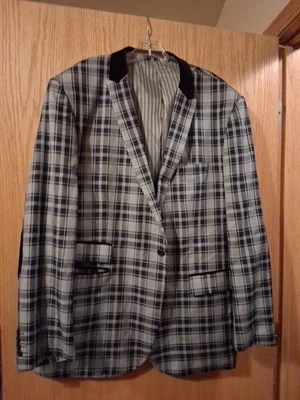 Hombre Manzini Traje Abrigo Chaqueta XXL 35 Largo 25 Axila a Brazo Diseñado en Italia  Foto 1 de 4