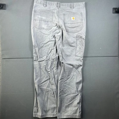 Carhartt 102291 Grey Canvas Work Pants Relaxed Fit 36x32 Durable Chino Y2K - Image 1 of 4