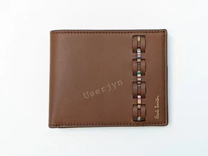 Paul Smith Wallet -BNWT Signature Stripe Woven Brown Leather Wallet RRP: £210 - Picture 1 of 11