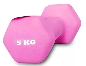 Neoprene Dumbbell 5KG Weights Iron Hand Aerobic Workout Fitness Gym Pink - Picture 1 of 2