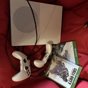 Xbox one console with two remotes and two games As Is - Picture 1 of 8
