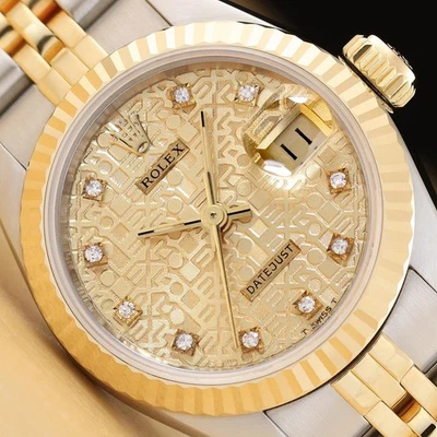 RELOJ ROLEX DAMAS DATEJUST 69173 ESFERA DIAMANTE JUBILEO FÁBRICA ORO 18K y acero Foto 1 de 4