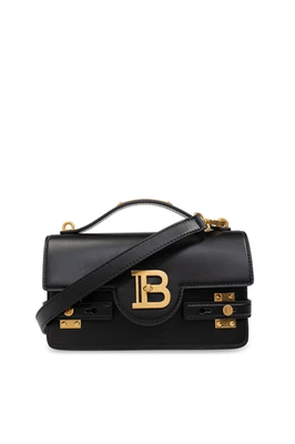 Bolso de Hombro BALMAIN B-Buzz 24 $1995 Cuero Liso Negro Nuevo y Auténtico Foto 1 de 4