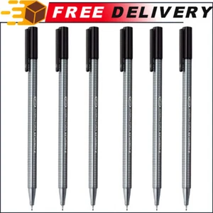 6pk Staedtler Triplus Fineliner Black 0.3mm Super Fine - Picture 1 of 5