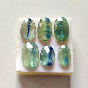 Natural Bio Colour Kyanite Flat Back Gemstone 13CT Rose Cut For Jewelry Making - Picture 1 of 5