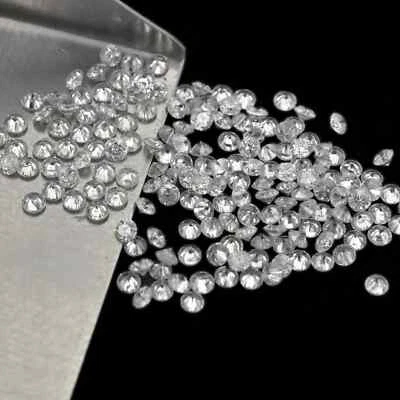 1 Ct Lot of 2 mm White Lab Created Diamond Loose Great Shine And Luster ! - Image 1 of 4