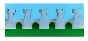 Sizzix Bigz XL Castle Border die #A10982 Retail $39.99 Retired FUN!! - Picture 1 of 2