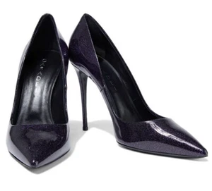 Nib $560 Casadei Patent Glitter Pumps - Picture 1 of 9