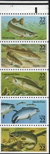 US Scott #2209a pane of 5 with tab, MNH (from booklet) - Picture 1 of 1