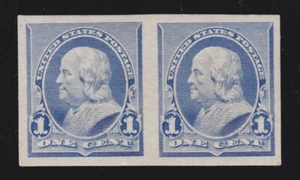 US 219P5 2c Washington Imperf Pair Proof on Stamp Paper XF OG NH SCV$190(hinged) - Picture 1 of 2