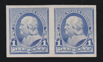 US 219P5 2c Washington Imperf Pair Proof on Stamp Paper XF OG NH SCV$190(hinged) - Image 1 of 2