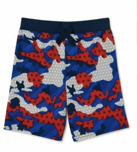 Toddler Boys Pull-On Shorts Knit Red White Blue Camo Camouflage Stars Size 4T - Picture 1 of 3