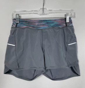 Athleta Girl Record Breaker Activewear Pockets Gray Shorts Juniors XL 14 - Picture 1 of 9