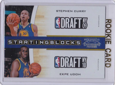 STEPHEN CURRY & EKPE UDOH Contenders DRAFT ROOKIE CARD Golden Stare Warriors RC - Image 1 of 2