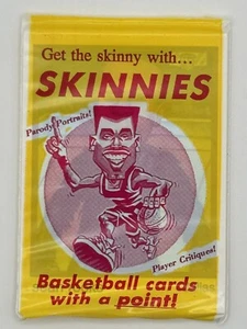 Tarjeta de baloncesto Skinnies 1993 paquete sellado parodia tarjetas de baloncesto raras años 90 - Imagen 1 de 2