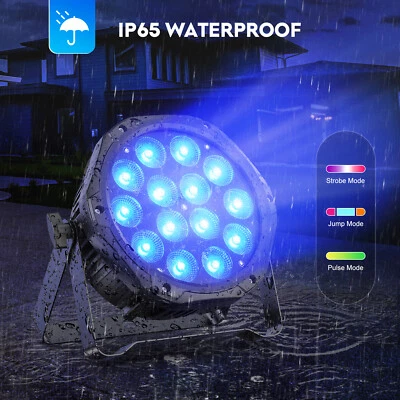210W IP65 Waterproof 14x15w LED RGBW PAR DMX Wash Stage Light Outdoor Party Bar - Image 1 of 4