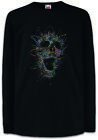 Screaming Skull Ii Kids Long Sleeve T-Shirt Tattoo Art Rockabilly Skeleton Roses