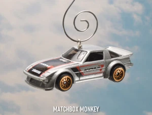 Silver Mazda RX-7 Racing Car Custom Christmas Tree Ornament Adorno Chrome RX7 - Picture 1 of 9