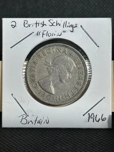1966 Great Britain 2 Shillings Coin - Picture 1 of 2