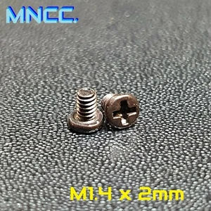 2pc - 20pcs M1.4 x 2mm Phillips Round Pan Head Machine Screws Black Oxide - Picture 1 of 6
