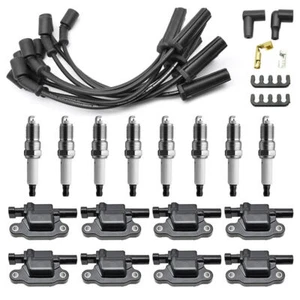 8Pack UF413 Ignition Coils & 41-962 Spark Plugs & Spark Plug Wires For Chevy - Picture 1 of 20