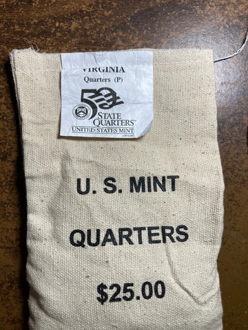 2000-P  Virginia State Quarter Original Mint Sewn Bag 100 coins Cover