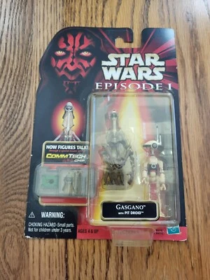 Hasbro Star Wars: Episode 1 - Gasgano w/ Pit Droid - CommTech Chip - New - Image 1 of 4