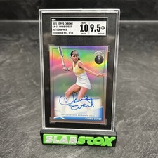 Chris Evert 2021 Topps Chrome Tennis Rose Gold On-Card Auto /10 SGC 9.5/10