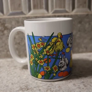 Vintage Linyi Bunny Rabbit Easter Egg Spring MUG - Picture 1 of 7