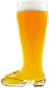2 Liter Clear Glass Boot Shaped Beer Pitcher Western Themed Vintage - Picture 1 of 12