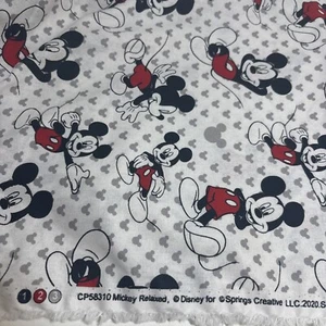 Mickey Relaxed Fabric Mickey Mouse 2020 46 X 36 Red White Black Springs Creative - Picture 1 of 7