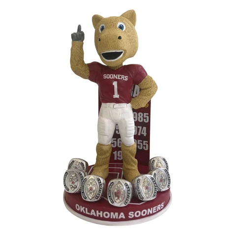 Boomer Oklahoma Sooners Mascot Football National Champions Bobblehead NCAA Cover