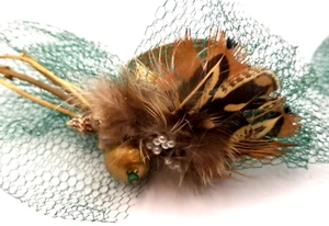 Vintage handgemachte rustikale Serviettenringe - Federn, Sterne, Perlen, Blätter, Steine - Bild 1 von 13